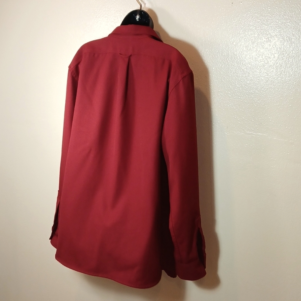 Filson Garment 100% Virgin Wool Shirt Red Men Large Shirt Button Up Down size XL - Picture 5 of 9